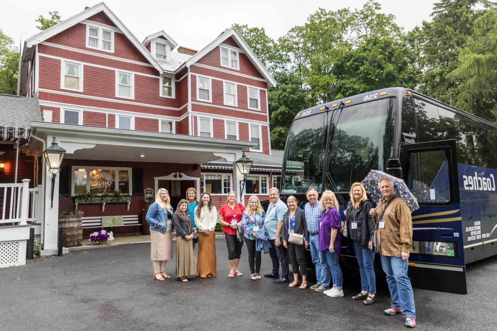 Group of people in front of the Springside Inn